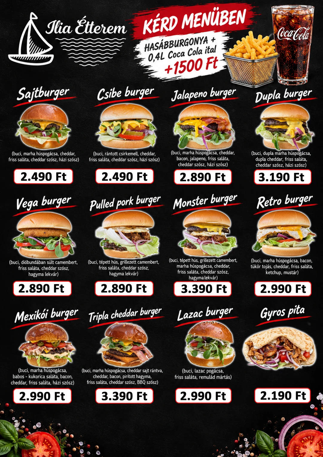 Streetfood étlap